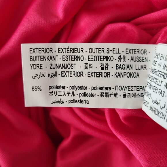 NEW ZARA Off-the-Shoulder Draped Mini Dress Rosette Floral XL Pink 3466/880 Prom - Picture 10 of 13